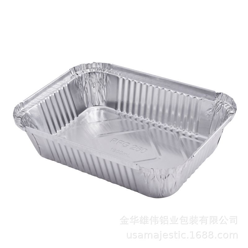厂家直销一次性外卖打包锡纸盒户外烧烤铝箔餐盒环保选择烧烤盘