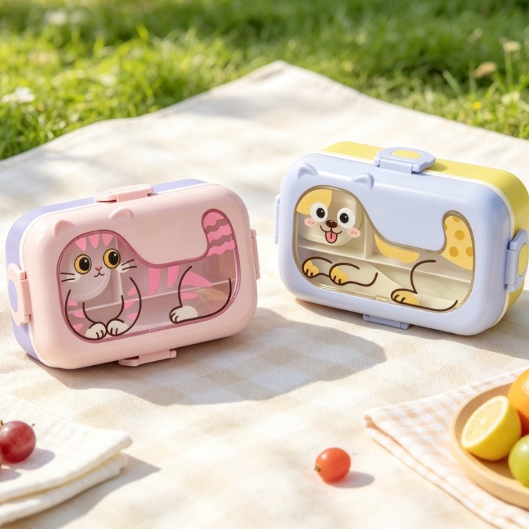 baby lunch box 304 Stainless steel lunch box, special cartoon large-capacity separated bento for office workers and students Application Scenario