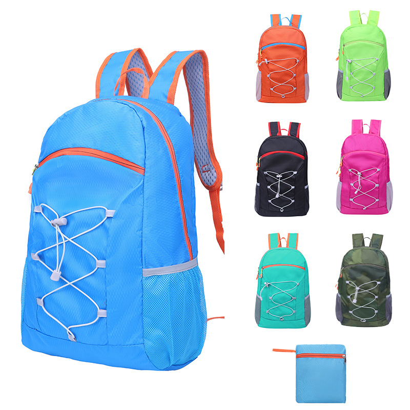 Outdoor large-capacity backpack, foldable storage bag, ultra-light scratch-resistant travel bag, water-resistant hiking and cycling bag