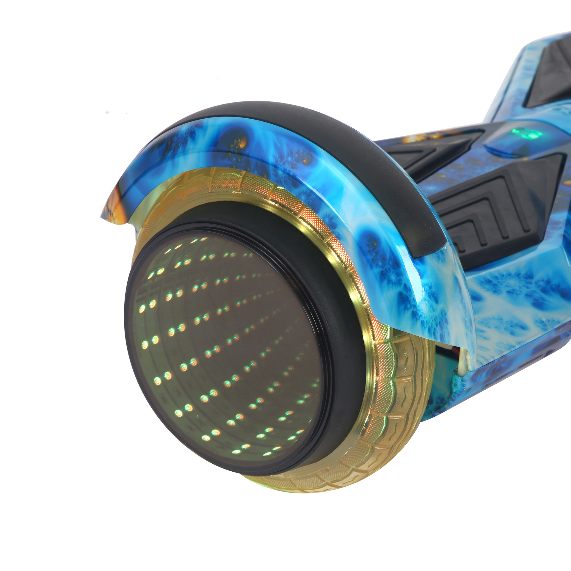 The new type of balance car for foreign trade features an ultra-long range. It is a two-wheeled electric self-balancing car for children with illuminated wheels and safety anti-shake features Specification image