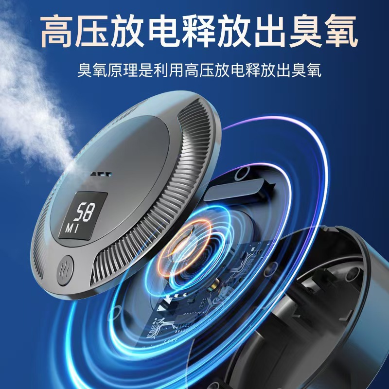 The new cross-border car air purifier, M141, features ozone purification and sterilization for vehicles, negative ion refrigerator deodorization and odor removal, as well as smoke elimination Specification image