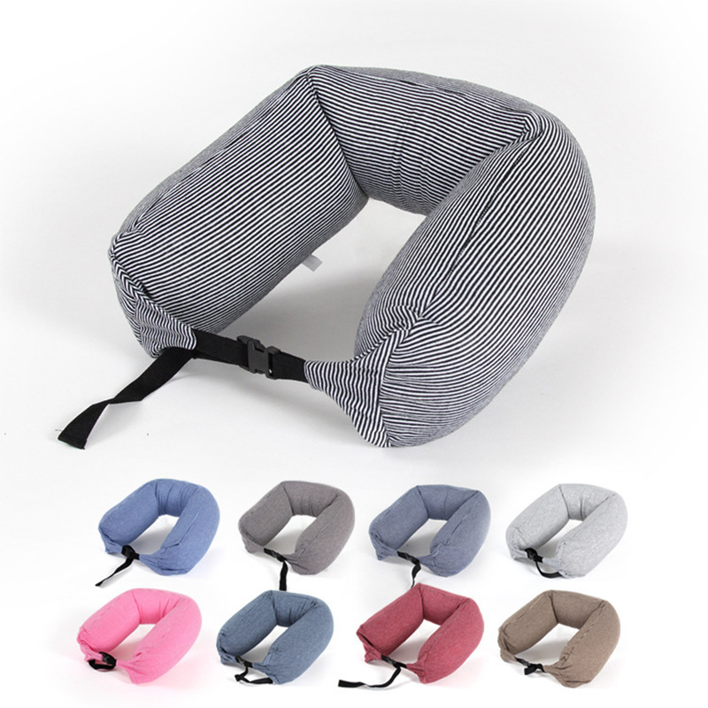 Almohada sin impresión u almohada protector de cuello almohada multifunción hogar coche avión almohada de respaldo de cintura almohada de viaje almohada cilíndrica japonesa Specification image