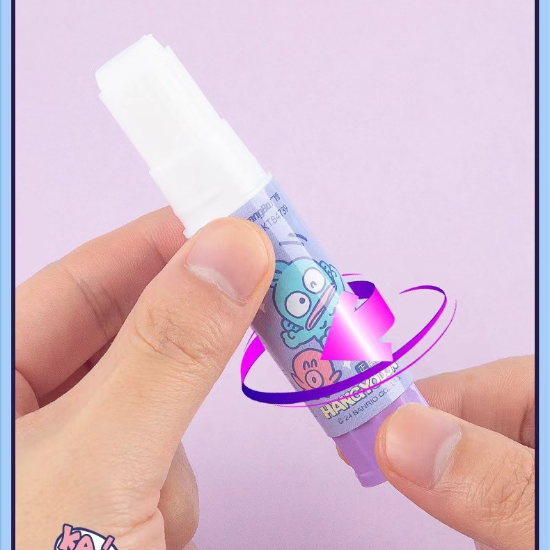 广博小丑鱼8g固体胶ins高颜值小学生学生手工Diy手帐胶棒人鱼汉顿白底实物图