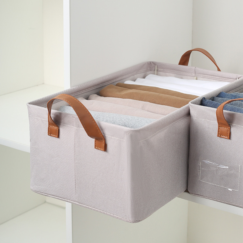 Velvet storage box, foldable and washable, hand-held storage box for household clothes, pp board odorless storage box details Picture