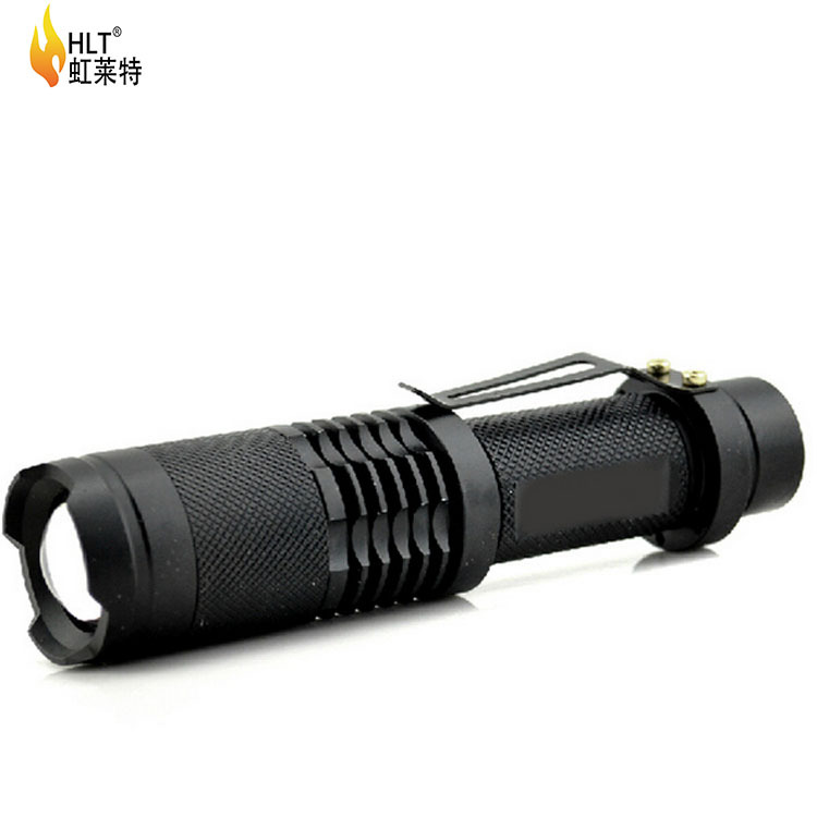 SK98老款户外骑行远射防水LED手电T6强光手电筒18650变焦充电L2灯白底实物图