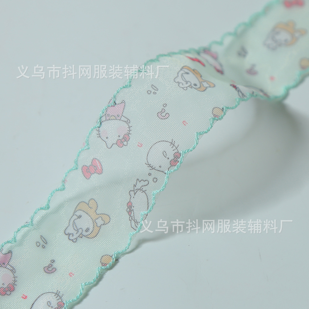 Wholesale of new 4cm cartoon kitten handmade diy hair accessories, headwear, bow accessories, ribbon gift boxes and packaging straps Specification image