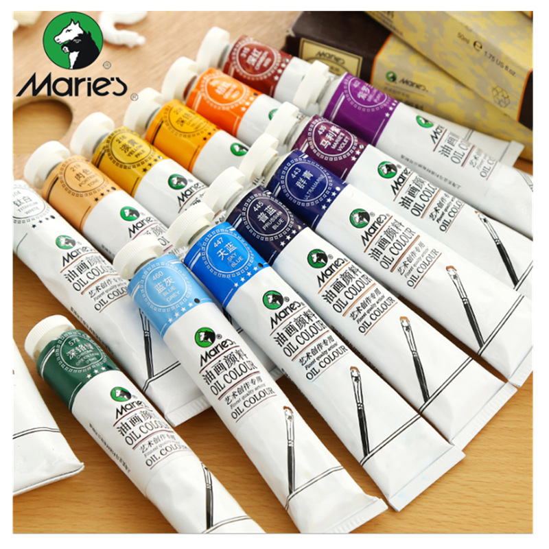 Marley pintura al óleo 170ml pieza única tubo de aluminio estudiante pintura al óleo herramientas materiales suministros de arte pintura de color para principiantes Application Scenario