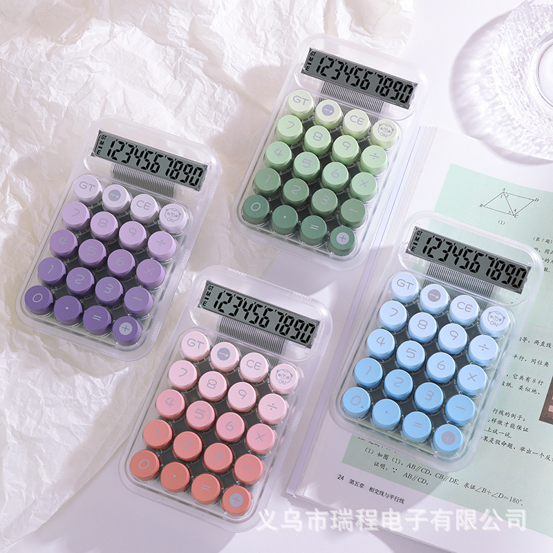 RZ-819PRO Cartoon 10-digit transparent jelly Calculator with gradient color and a fresh and clean look Application Scenario