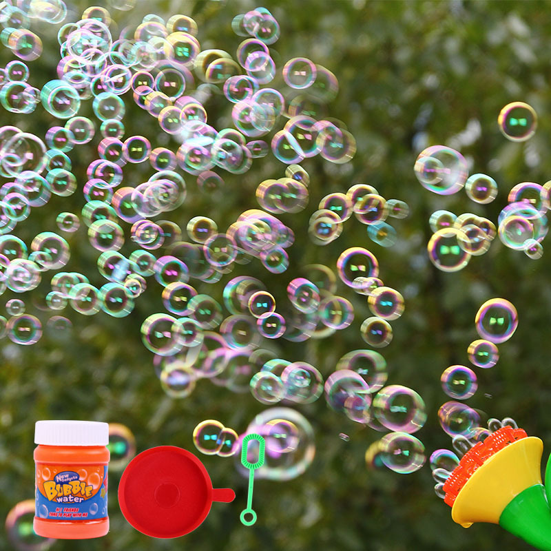 New multi-head bubble gun, children's horn bubble blowing machine, multi-hole bubble gun, inertial bubble blowing machine, street stall goods Specification image