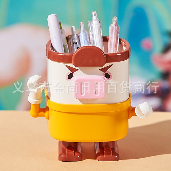 Creative "Journey to the West" cartoon character pen holder, home desktop miscellaneous storage bucket, children's toy storage box, pen holder Specification image