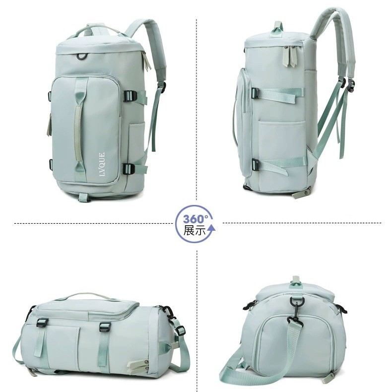 Large-capacity travel bags for foreign orders, multi-functional sports bags, dry and wet separation waterproof fitness bags, hand-held double-shoulder luggage bags Specification image