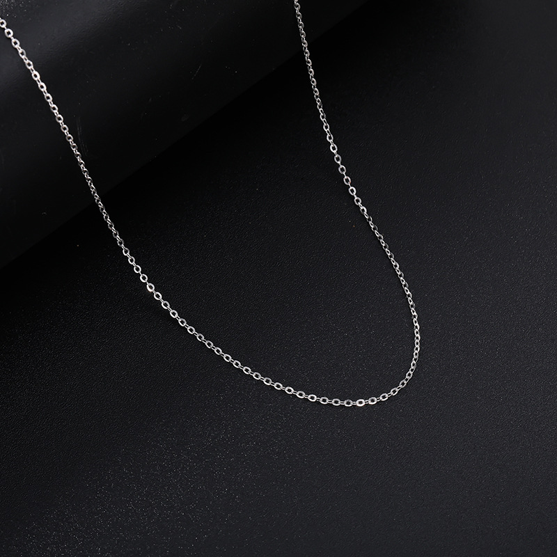 项链女锁骨链裸链无吊坠O字链肖邦链瓦片链盒仔链925纯银饰品尾链详情图2