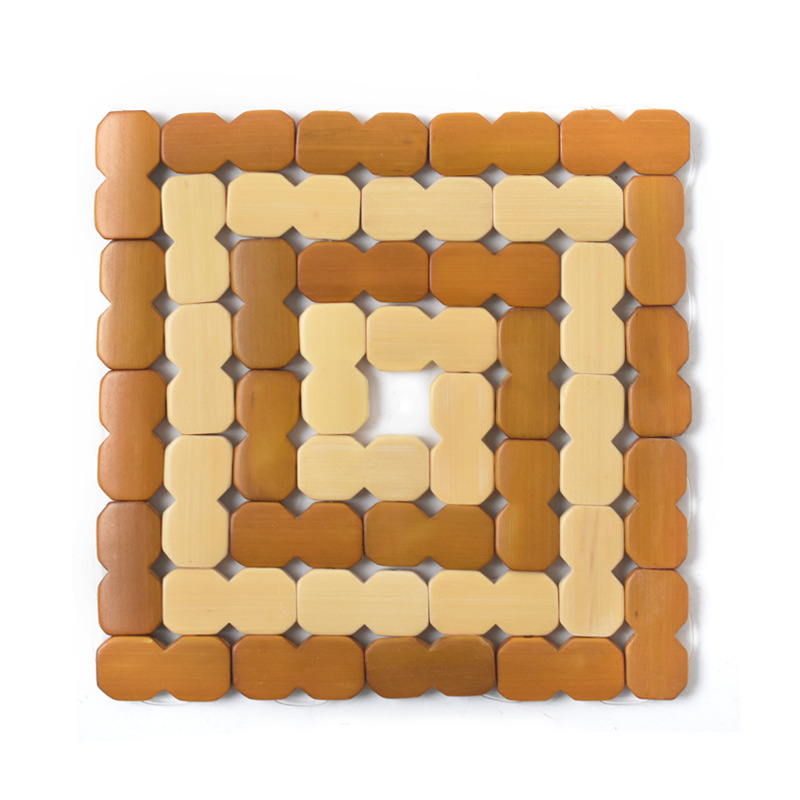 Cross-border delivery of bamboo table heat insulation pads, square square square anti-scald bowl pads, bowl pads, bamboo and wood coasters, kitchen pot pads Item Picture