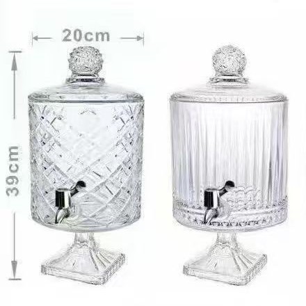 ٤ -٥ -٤ -خزانات عصير زجاجية كبيرة الحجم، حفلات عشاء عائلي، مأدبة مشروبات مشروبات Item Picture