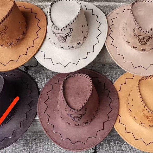 Western cowboy hats, men's and women's sun hats, wide-brimmed hats, outdoor sun protection hats, beach summer travel hats, straw hats, cowboy hats Application Scenario