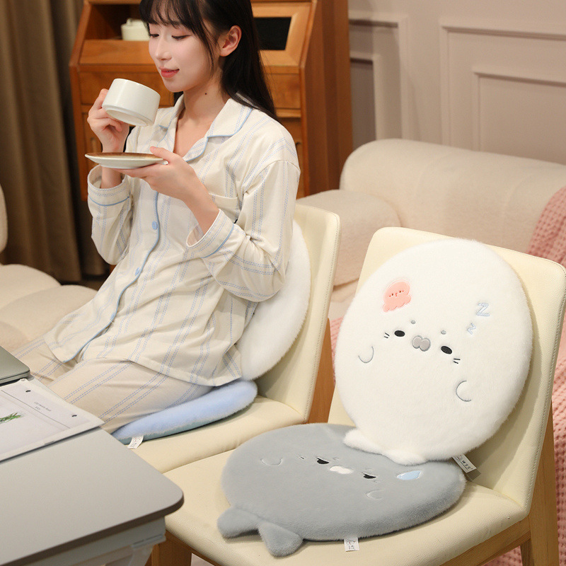 Original Chan Baby Seal memory foam seat cushion, cartoon plush cushion, office sitting chair cushion, farting cushion Specification image