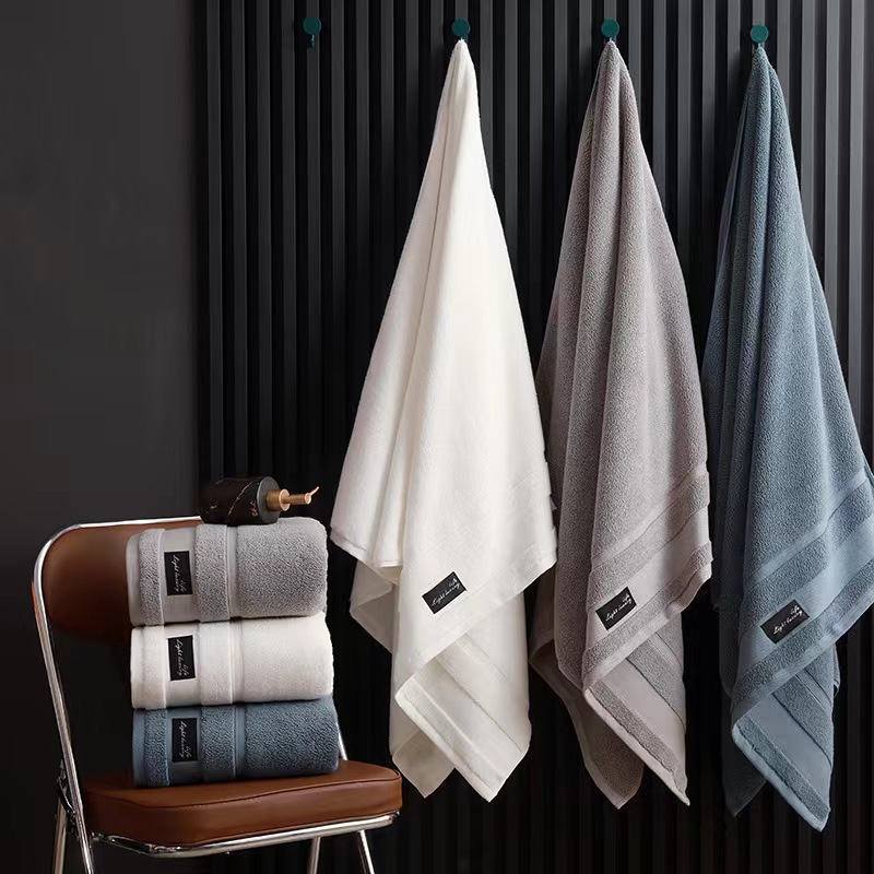 Pure cotton Class A towel, bath towel 80*160cm, 800g, soft, absorbent, company gift, embroidered, absorbent and quick-drying