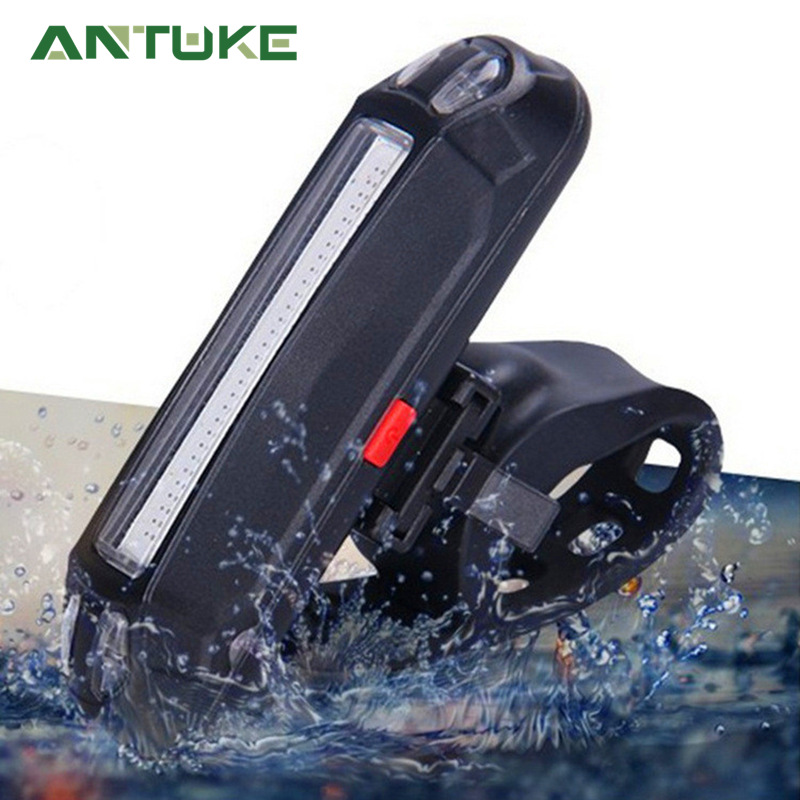 Bicycle taillight LED charging warning, cycling equipment flashing long strip taillight USB set, night cycling running light Item Picture