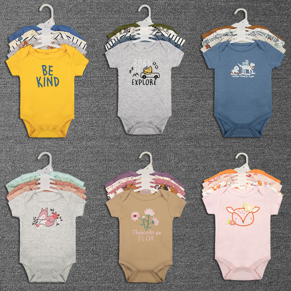 In 2025, we offer cross-border wholesale of baby clothes for 0-1 years old in Europe and America, including spring and summer wrap-around clothes and one-piece hatchclothes for infants details Picture