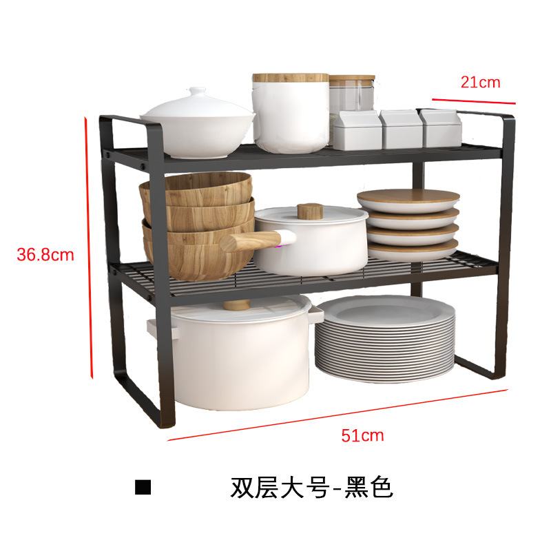 Fabricante al por mayor estilo japonés cocina encimera rack gabinete olla interior vajilla rack de capas palos de madera rack de almacenamiento de estilo Item Picture