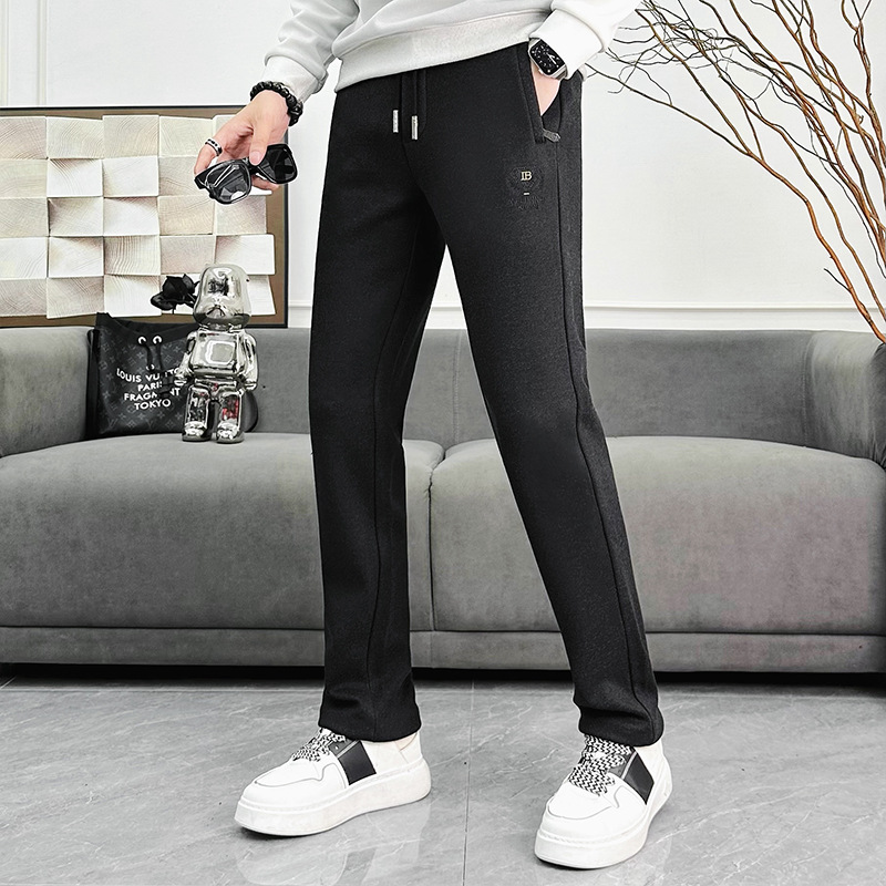 2025 Autumn/Winter skinny casual pants, sweatpants, men's sportswear pants, men's fleece sportswear casual pants, versatile and highly elastic details Picture