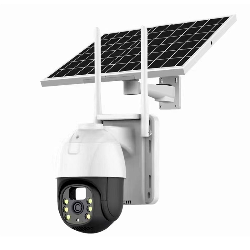 360-degree outdoor infrared night vision ultra-high-definition surveillance head, solar-powered network camera, outdoor waterproof monitoring Item Picture