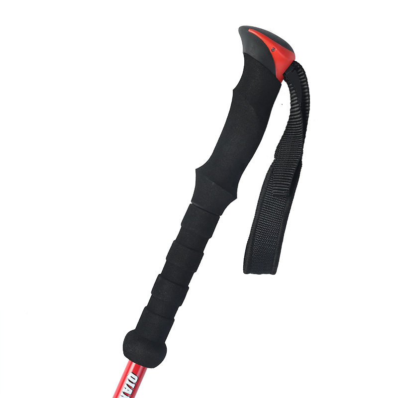 DS8910户外登山杖外锁直柄手杖伸缩三节徒步杖爬山行走杖产品图