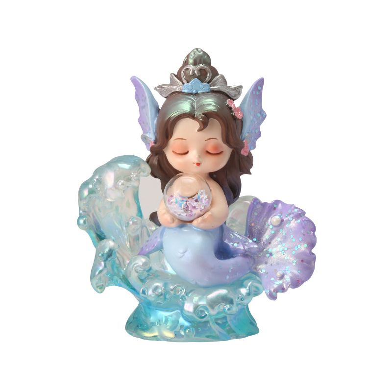 "Dreamy Mountain and Sea Spirit Beast Blind Box, multiple styles of desktop resin handicraft ornaments, cute and fun blind box ornaments wholesale. Item Picture