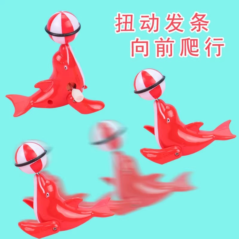 Wound wound dolphin, rotating sea lion, small sea lion toy, wound wound toy, street stall, Children's Day small gifts Specification image