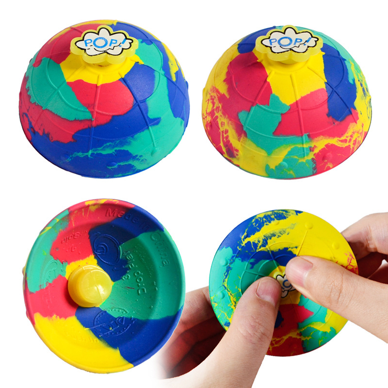 Cross-border bestseller Cloud Button POPS, Mushroom Half Ball, bouncing spinning top, novel and special stress-relieving toy Application Scenario