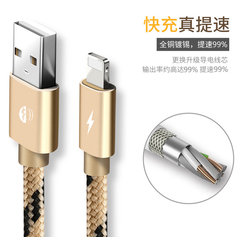 Paquete de código postal tejido Type-c cable de datos 2m / 3m extensión super quick charge extension cable para huawei apple details Picture