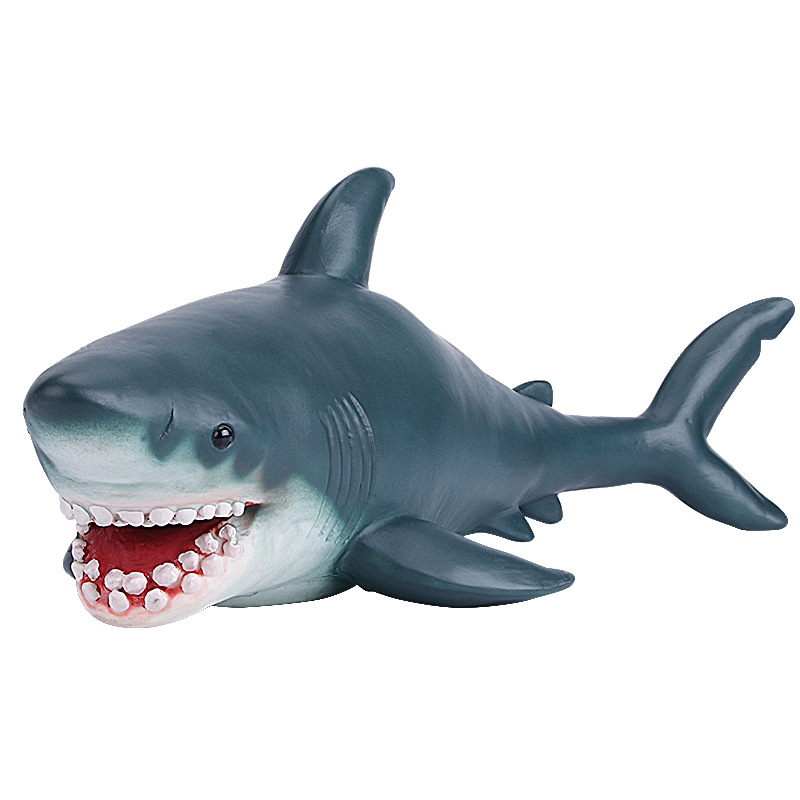 New Kaina Soft Rubber Marine Simulation Inflatable cotton-filled Marine Life Series 2 Model Children's ornaments Sharks and crocodiles Item Picture