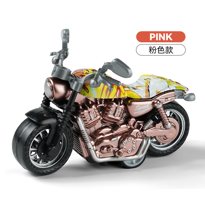 Cross-border children's toys, simulated rebound motorcycle models, keychains, decorative items, durable toy cars, grabbers, gifts details Picture