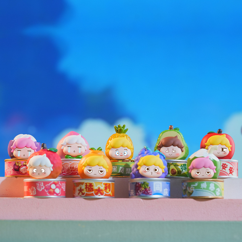 Good Luck Fruit can blind box, cute small tabletop, trendy decorative items, resin handicrafts, atmospheric decorative items wholesale details Picture