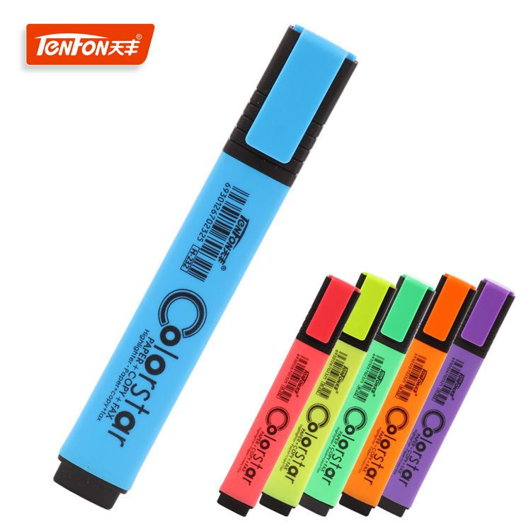 Factory direct supply for export of flat highlighters, Tianfeng 232 color single-head highlighters full figure