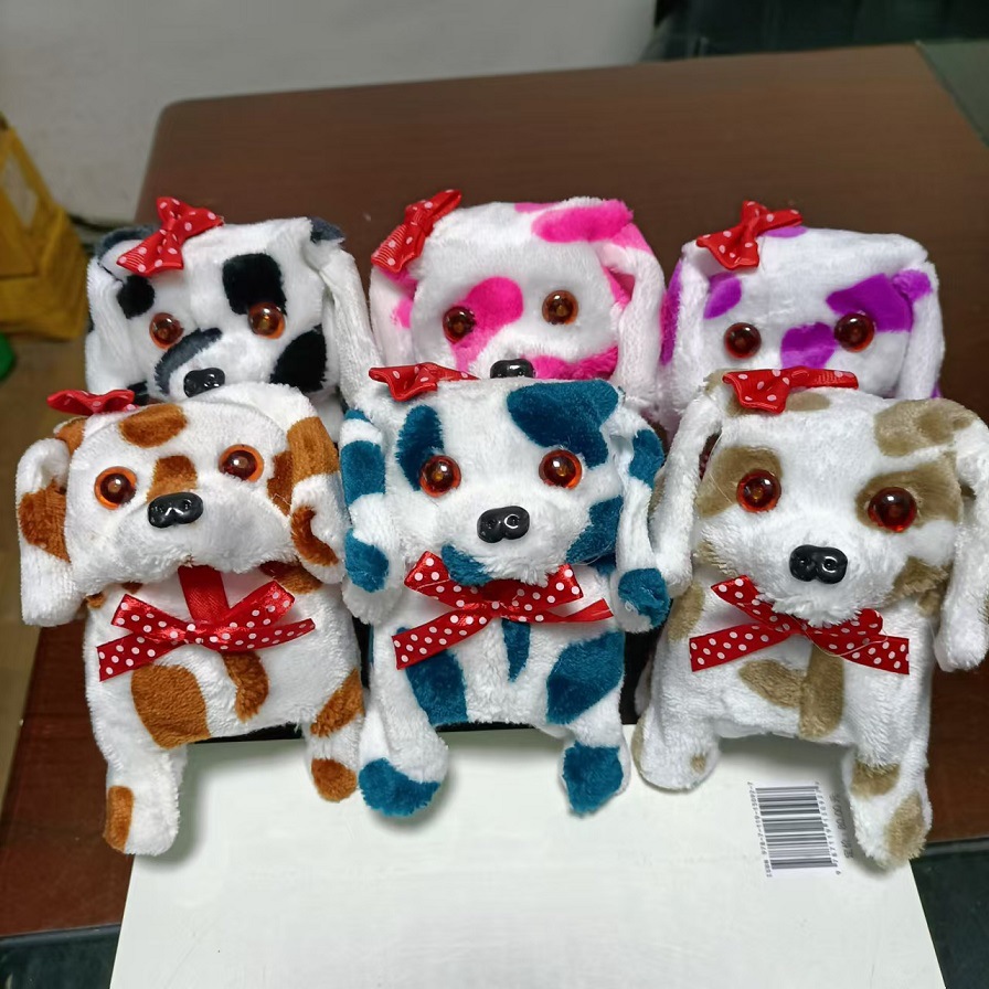 Electric coral spotted dogs, long-haired dogs that bark, nod and wag their tails, spotted dogs, children's electric toy dogs wholesale details Picture