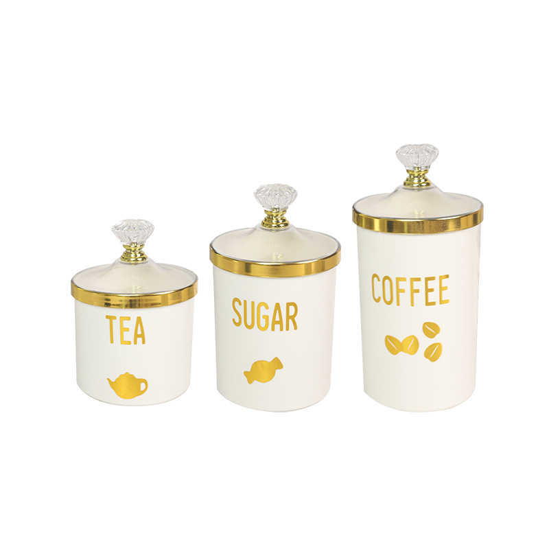 Plastic European-style cans for storing grains and cereals in the kitchen, food-grade white cans and boxes for snacks, dry goods and tea Application Scenario