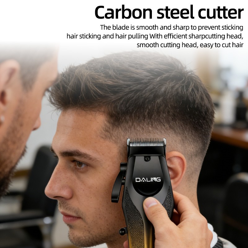 DALING 9315 Hair Clipper Set, gradient body, USB charging port, electric pusher, Professional hair clipper details Picture