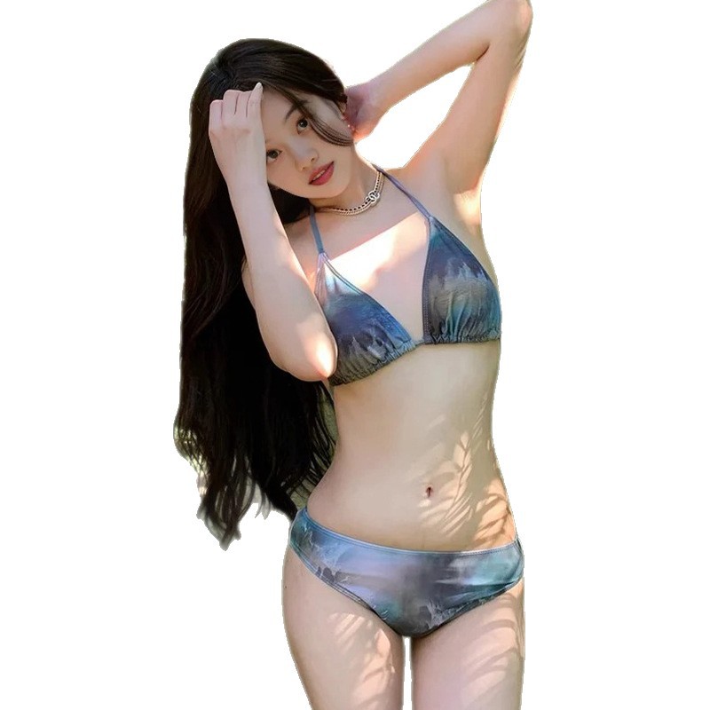 2025 Best-selling swimwear, Internet celebrity bikini swimwear, four-piece set, long dress, Slimming, pure Desire, Hot girl two-piece swimwear wholesale -125075 Item Picture