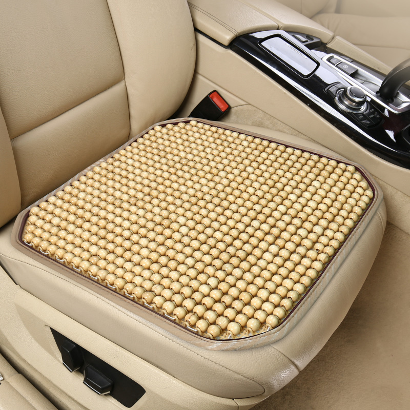 厂家直供汽车坐垫夏季靠背凉垫护腰靠垫通风透气木珠四季通用座垫                              