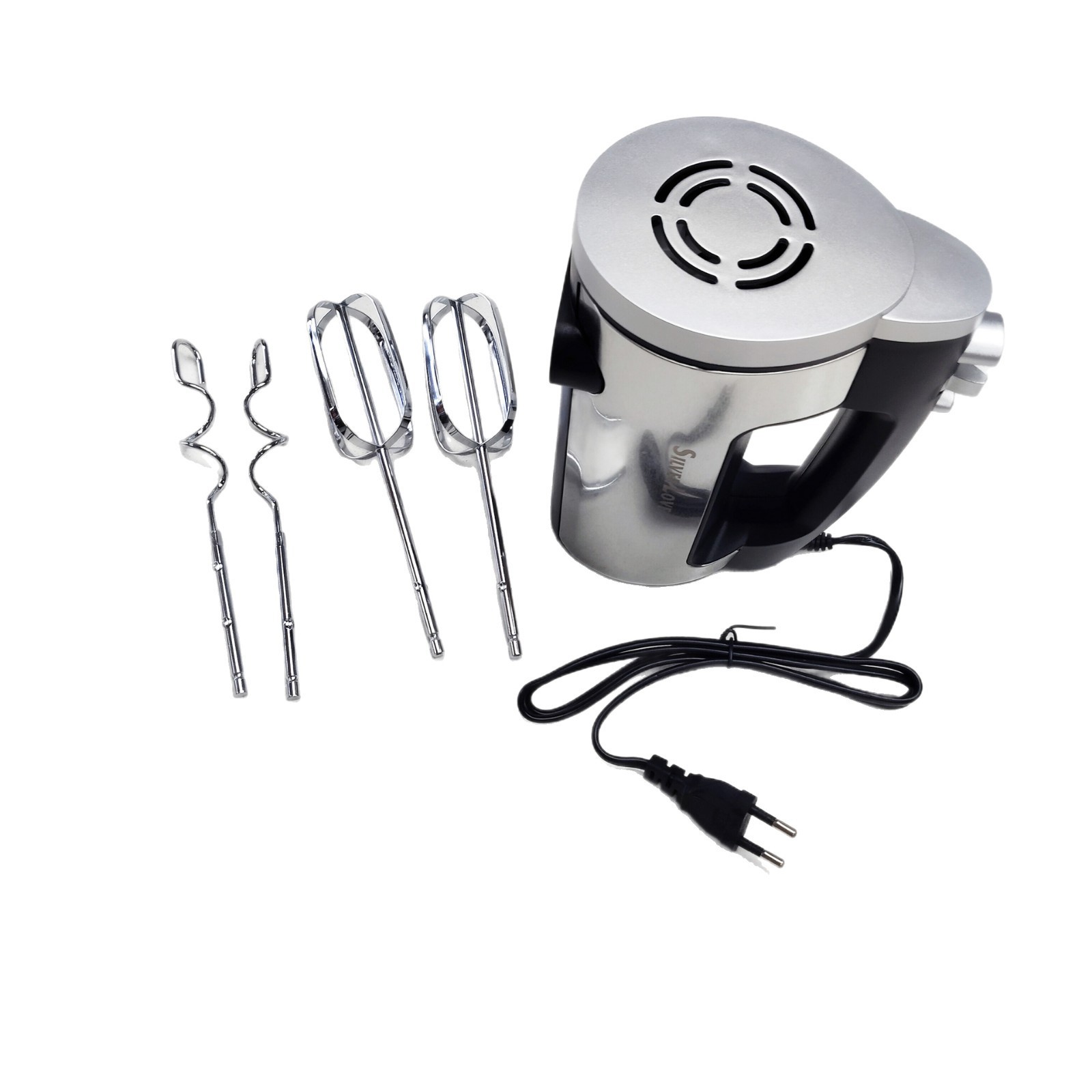 Cross-border foreign trade wholesale stainless steel egg beater, electric high-power handheld mixer, cream whipping and baking noodles z209 Item Picture