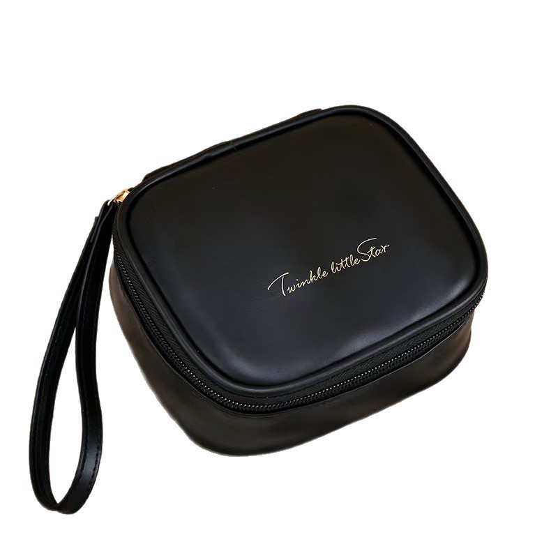 New PU mini portable sanitary napkin storage bag, waterproof hand-held multi-functional cream lipstick makeup bag Item Picture