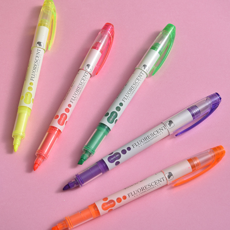 Tianfeng Direct Liquid Highlighter 2371 water-based Highlighter wholesale 6 pieces/set, smooth black color, Factory direct supply Specification image