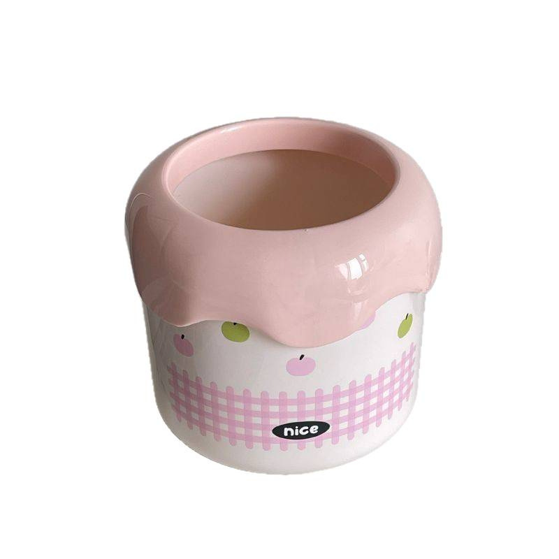 Dopamine Little House Desktop trash can, cute covered storage bucket, car mini small wastebasket, sanitary bucket Item Picture