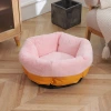 Winter fleece thickened pet sleeping beds, thickened rabbit fur turned out, pet round beds, thickened anti-slip bottom dog beds wholesale Application Scenario