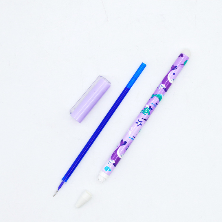 Yalong Cross-border Cute Ocean Dolphin Standard Erasable Pen Gel Pen Office and School Stationery Application Scenario