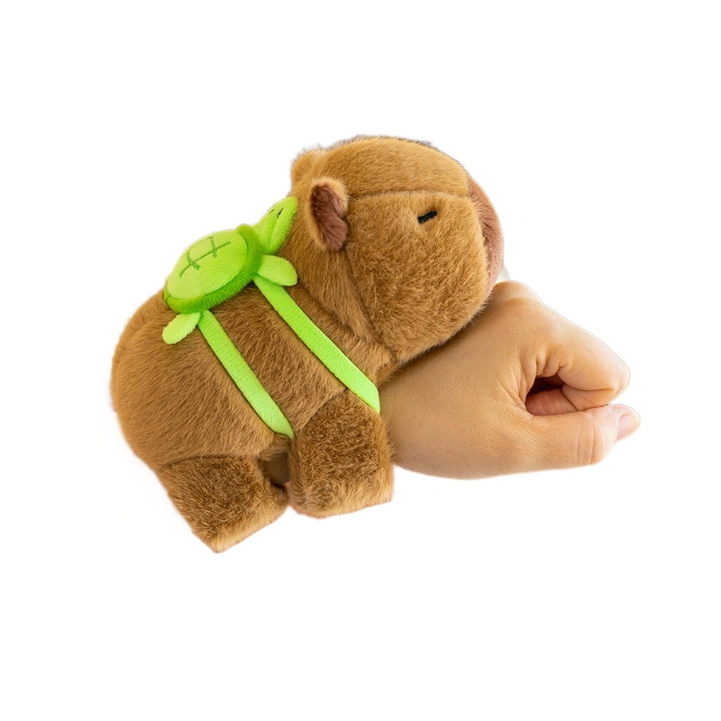 Premium Kapi Papa ring, capybara doll, bracelet, plush toy, girl doll, children's wrist roll Item Picture