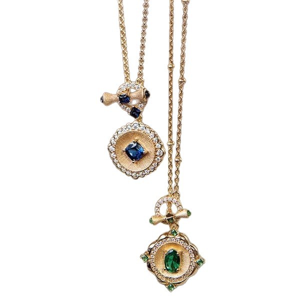 S925 silver gold-plated Italian precision brushed retro craftsmanship necklace OT chain texture Application Scenario