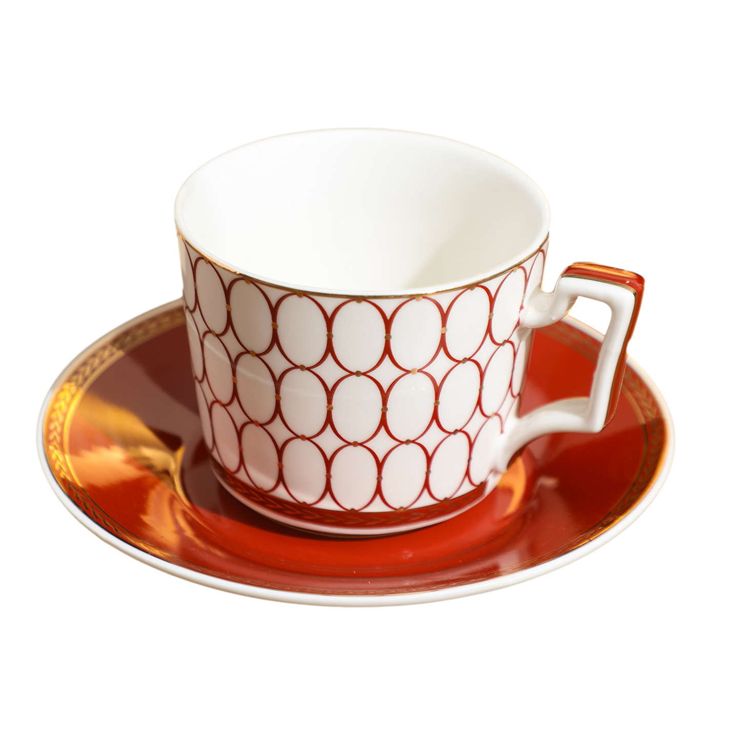 High-end gift box set: European light luxury creative Cappuccino ceramic British afternoon flower tea coffee cup and plate set Application Scenario
