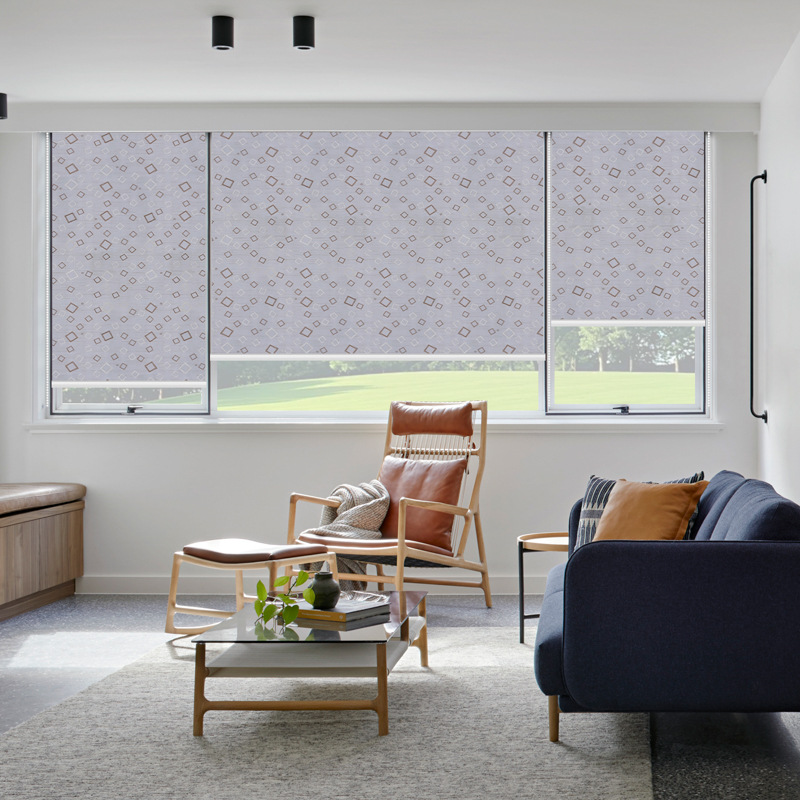 Foreign trade Nordic blackout jacquard thickened full blackout roller blinds, adjustable curtains for dining rooms, living rooms, studies and offices details Picture